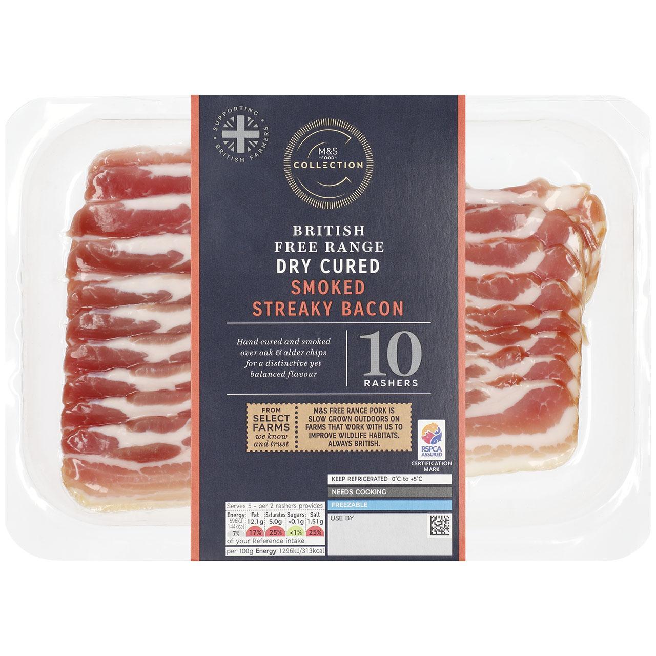 M&S Select Farms British Free Range Smoked Streaky Bacon