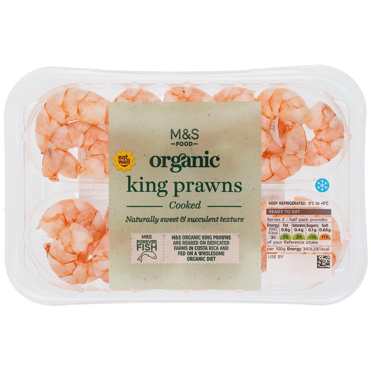 M&S Organic Cooked King Prawns