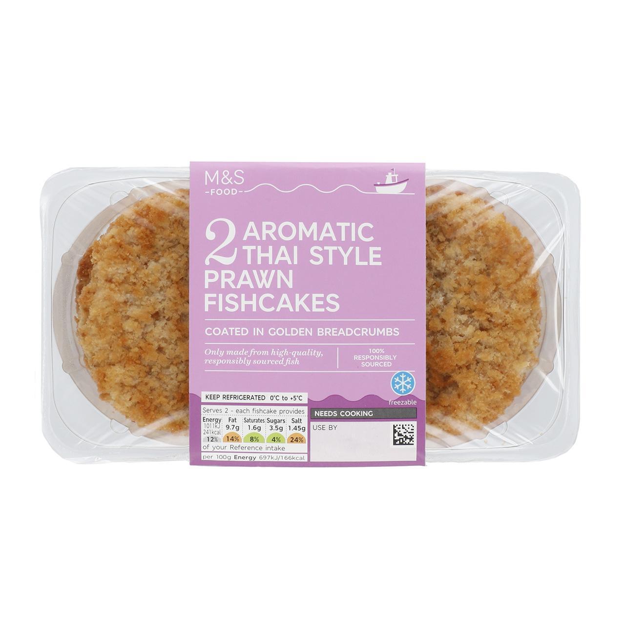 M&S 2 Thai Style Prawn Fishcakes