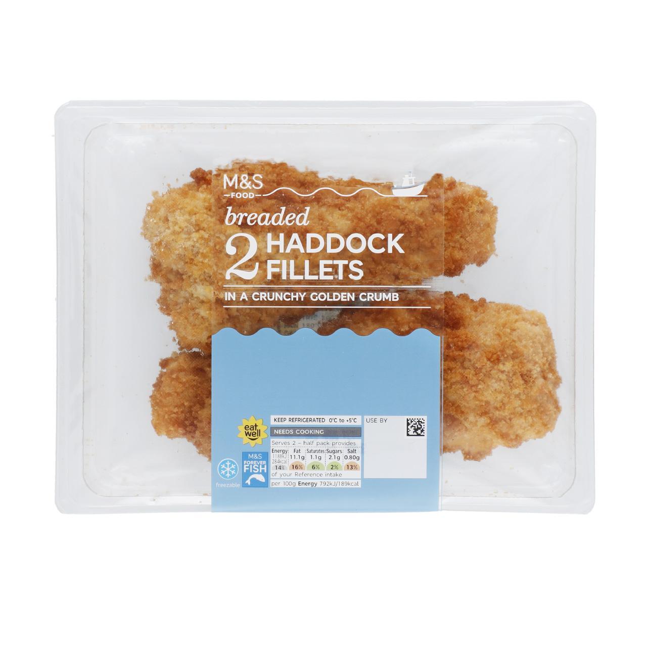 M&S 2 Breaded Haddock Fillets