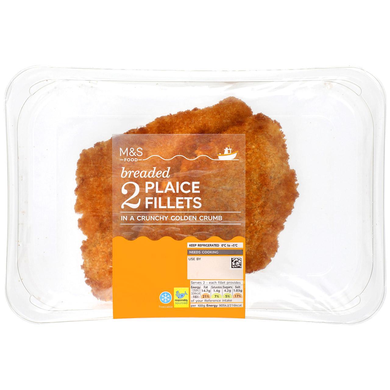 M&S 2 Breaded Plaice Fillets