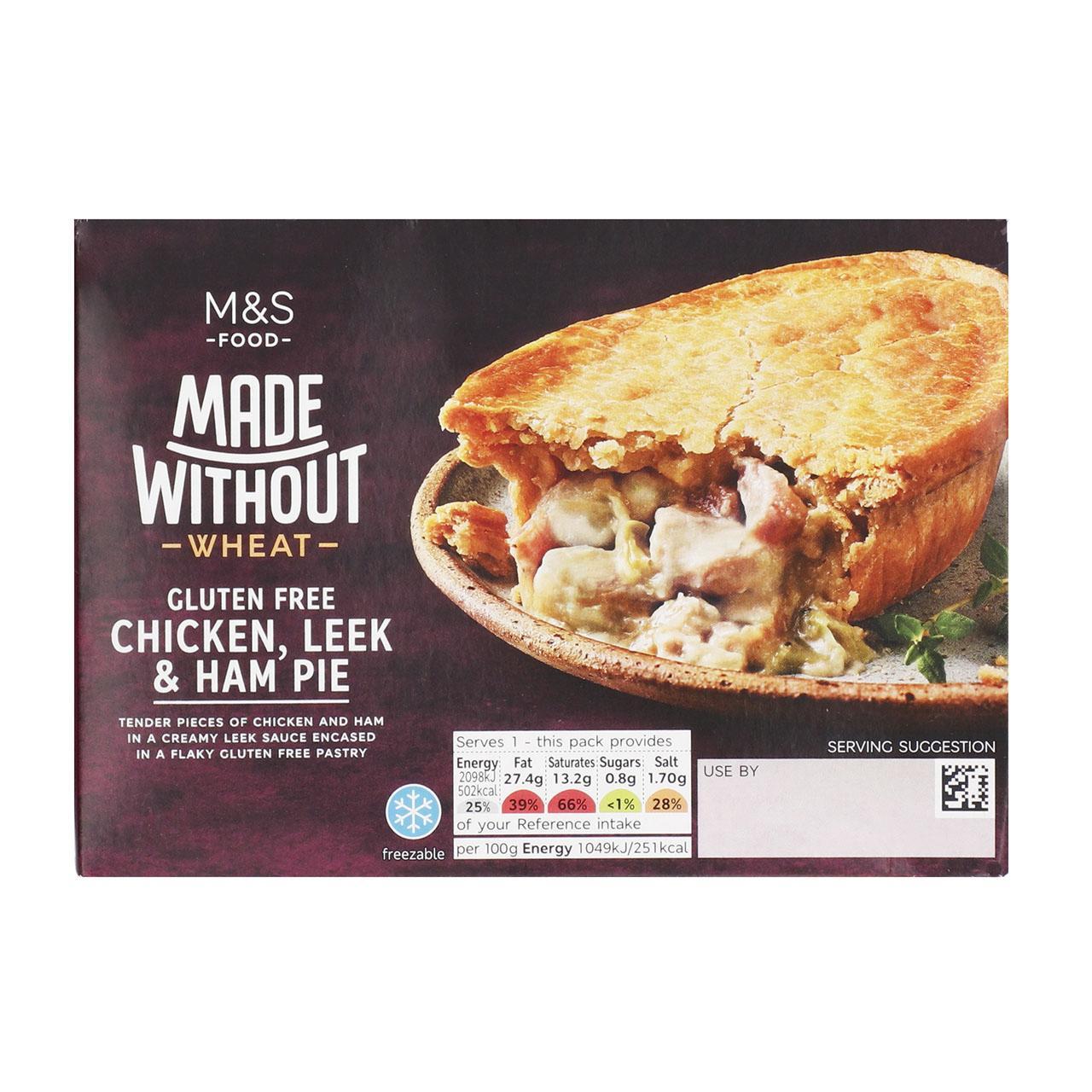 M&S Made Without Chicken, Leek & Ham Pie