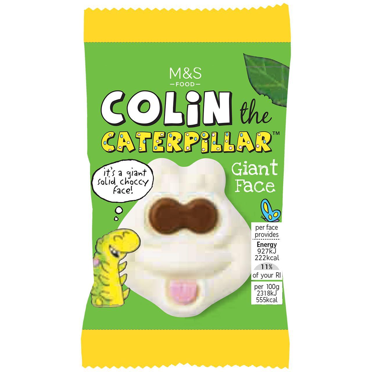 M&S Colin the Caterpillar Giant Chocolate Face