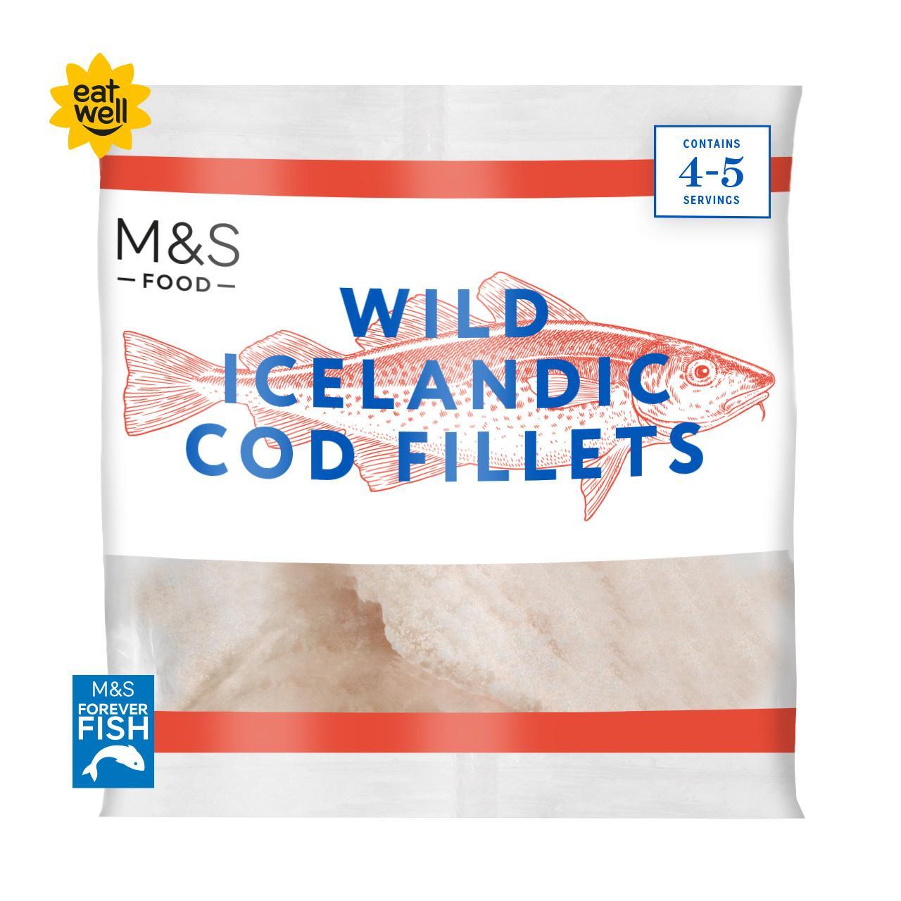 M&S Wild Icelandic Cod Fillets Frozen
