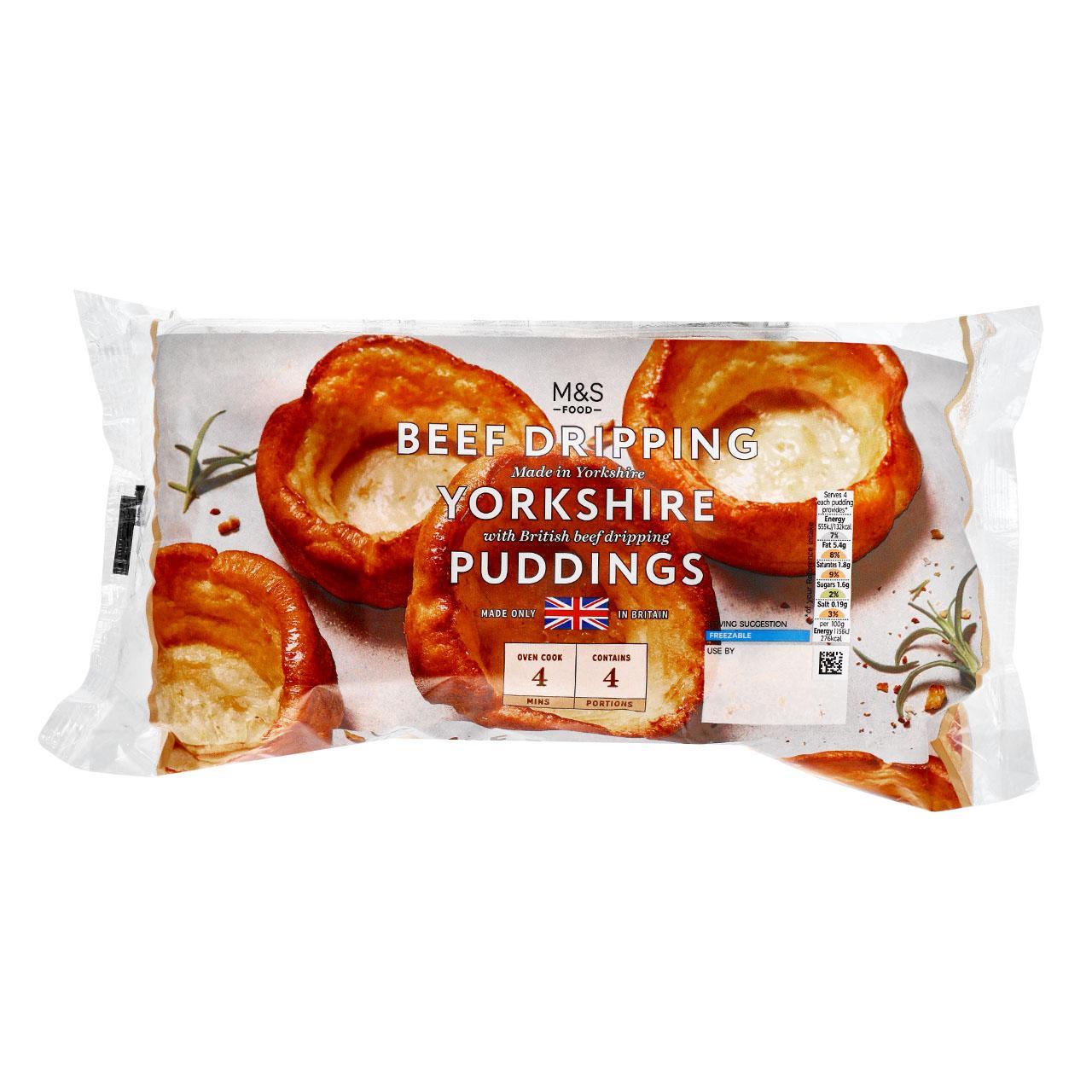 M&S 4 Beef Dripping Yorkshire Puddings