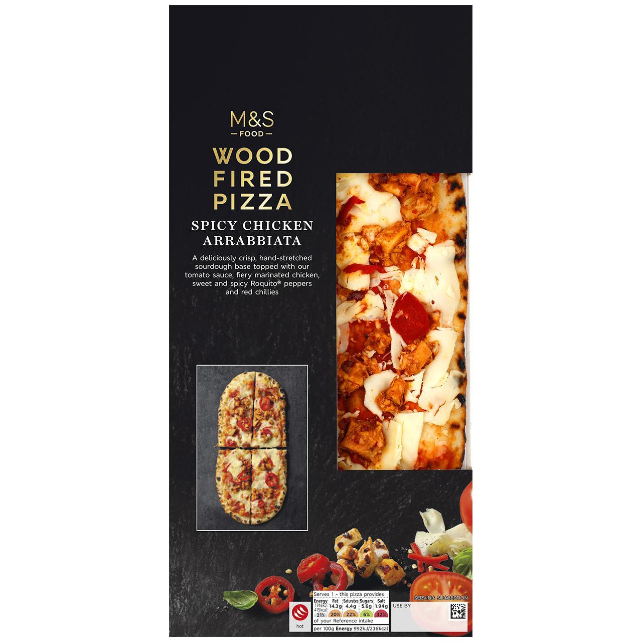 M&S Ultra Thin Wood Fired Spicy Chicken Arrabbiata Pizza