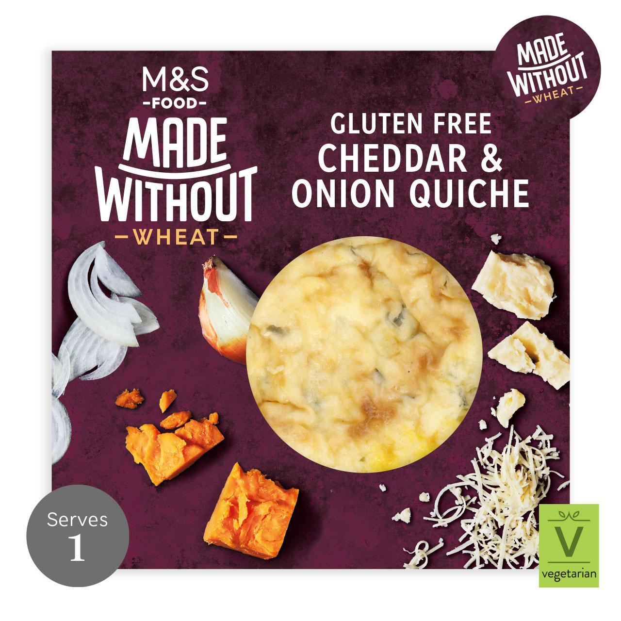 M&S Made Without Mature Cheddar & Onion Quiche