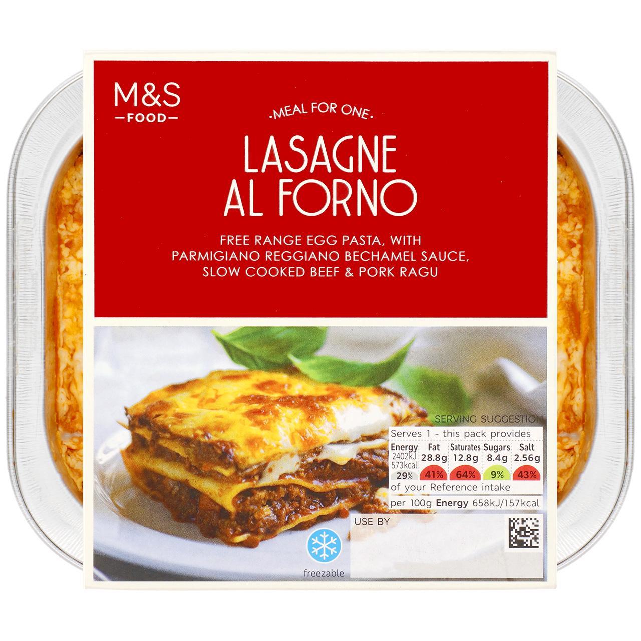 M&S Lasagne Al Forno (Serves 1)