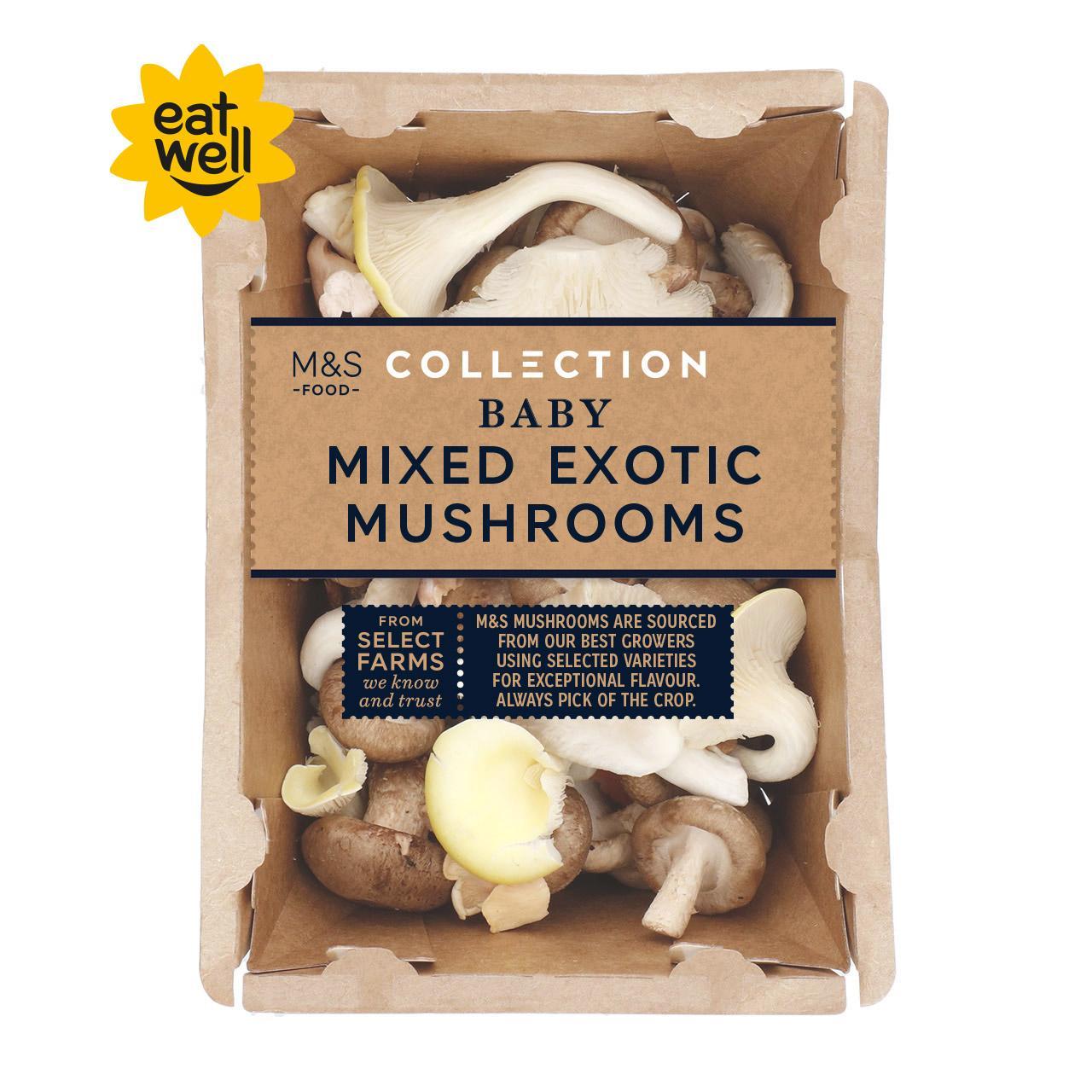 M&S Collection Baby Mixed Exotic Mushrooms