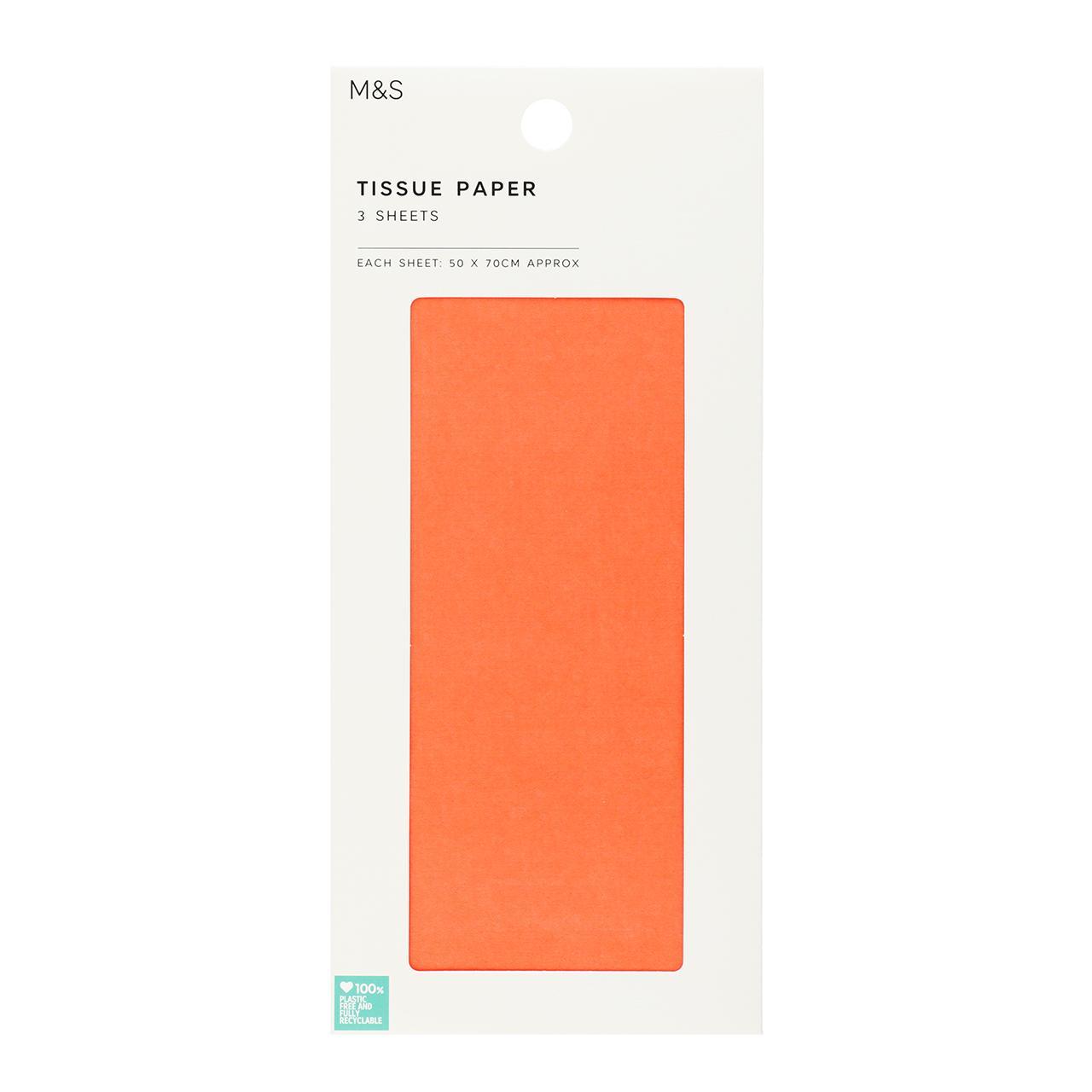 M&S Orange Tissue Paper