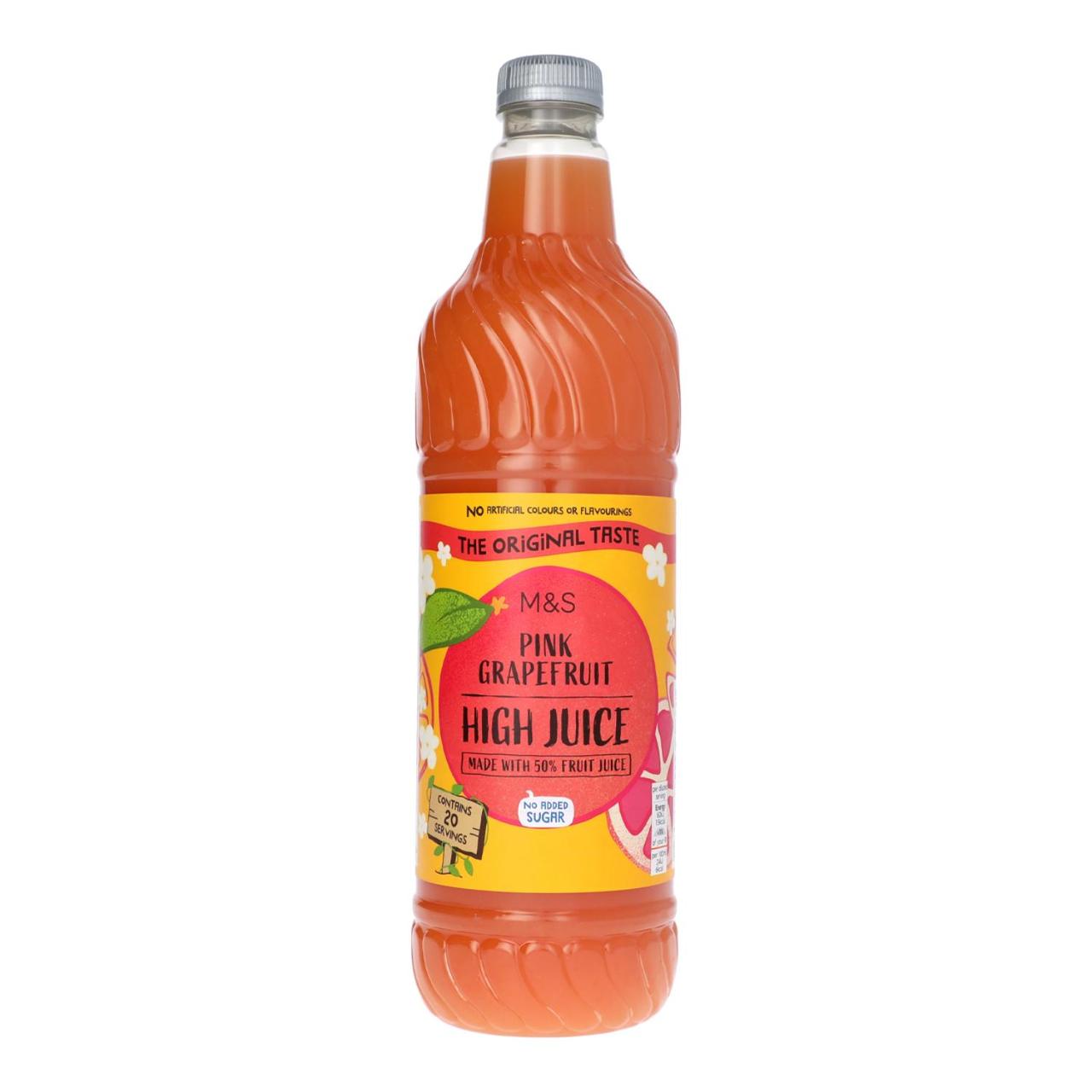 M&S No Added Sugar Pink Grapefruit High Juice