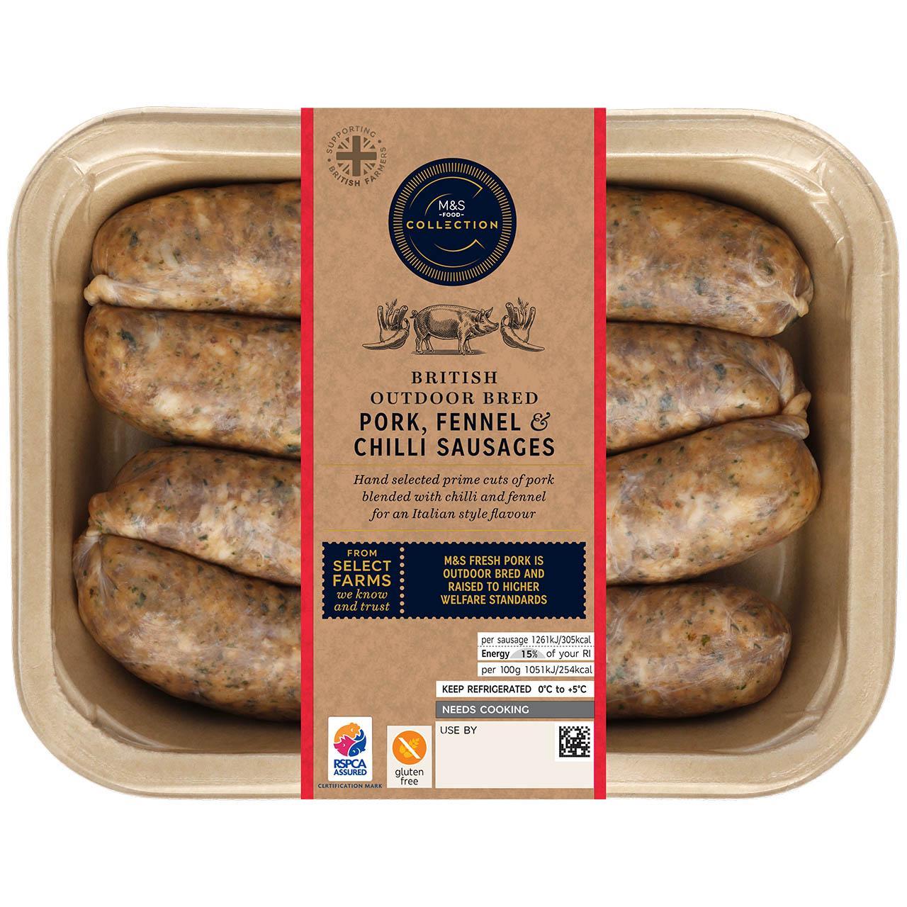 M&S Pork, Fennel & Chilli Sausages