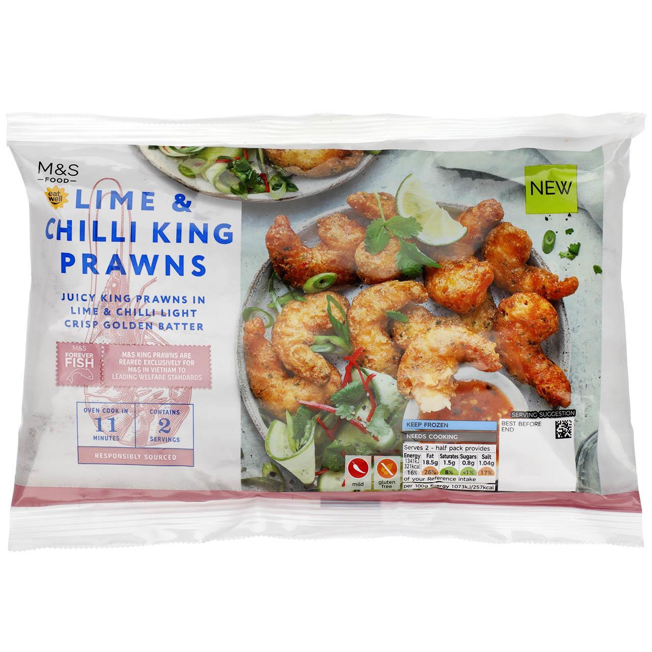 M&S Lime & Chilli King Prawns Frozen