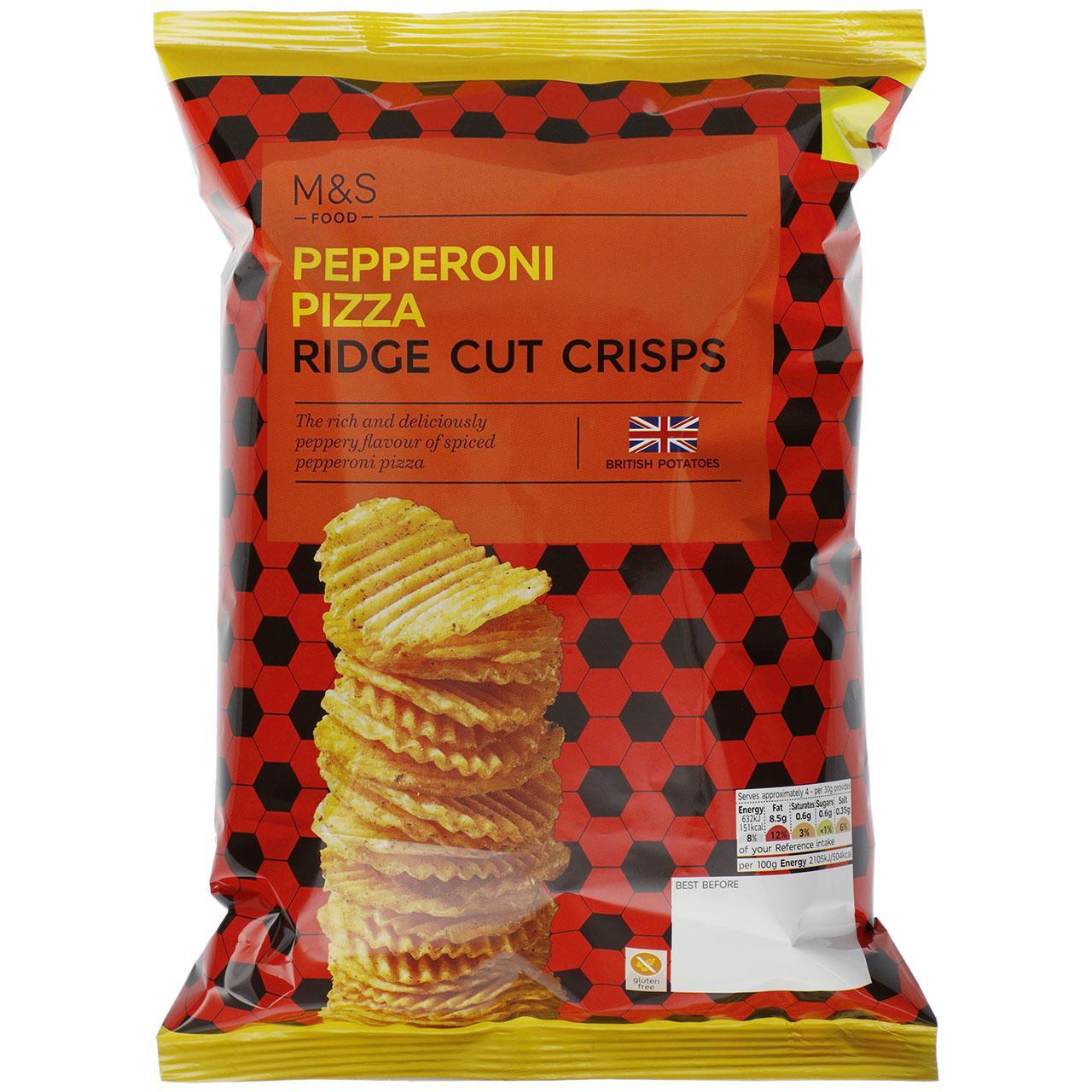 M&S Pizza Pepperoni Ridge Cut Crisp