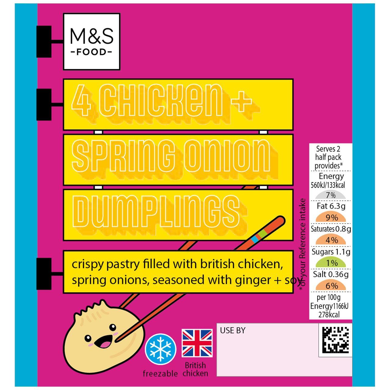 M&S 4 Chicken & Spring Onion Dumplings