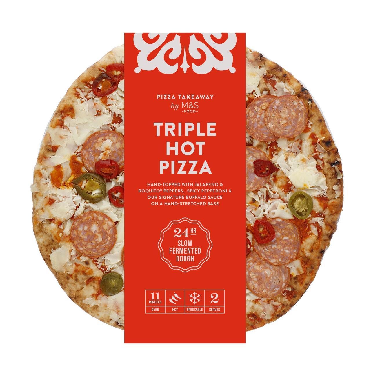 M&S Triple Hot Woodfired & Stonebaked Pizza