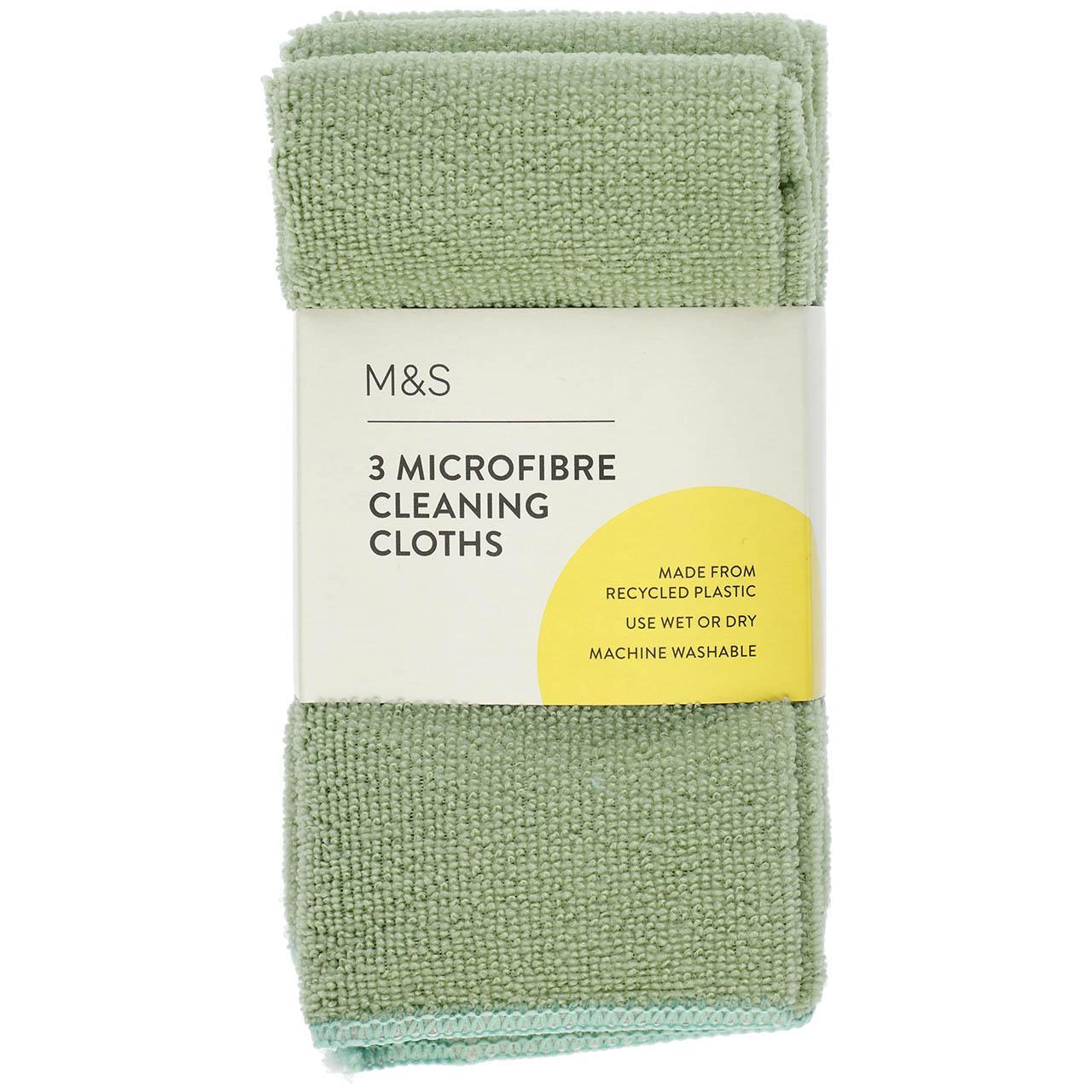 M&S 3 Microfibre Cleaning Cloths