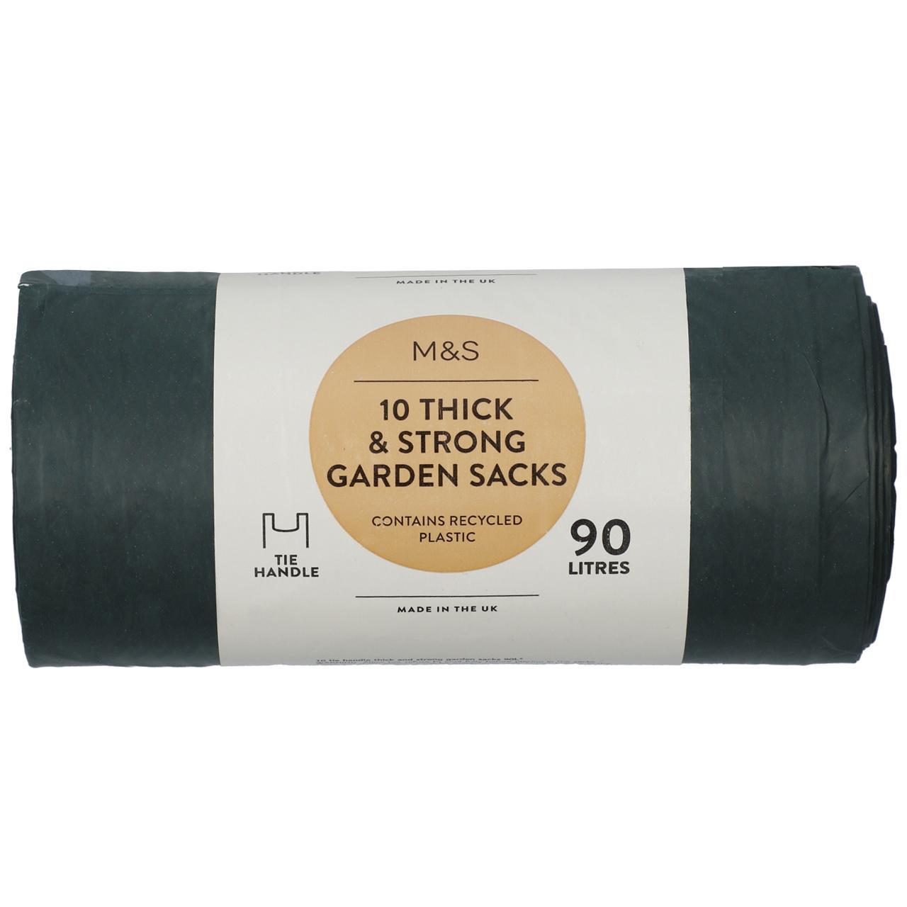 M&S 10 Thick & Strong Tie Handle 90L Garden Sacks