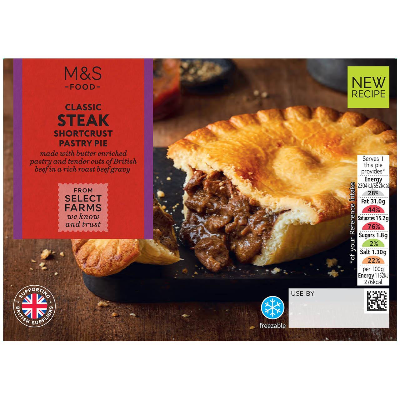 M&S Steak Shortcrust Pastry Pie