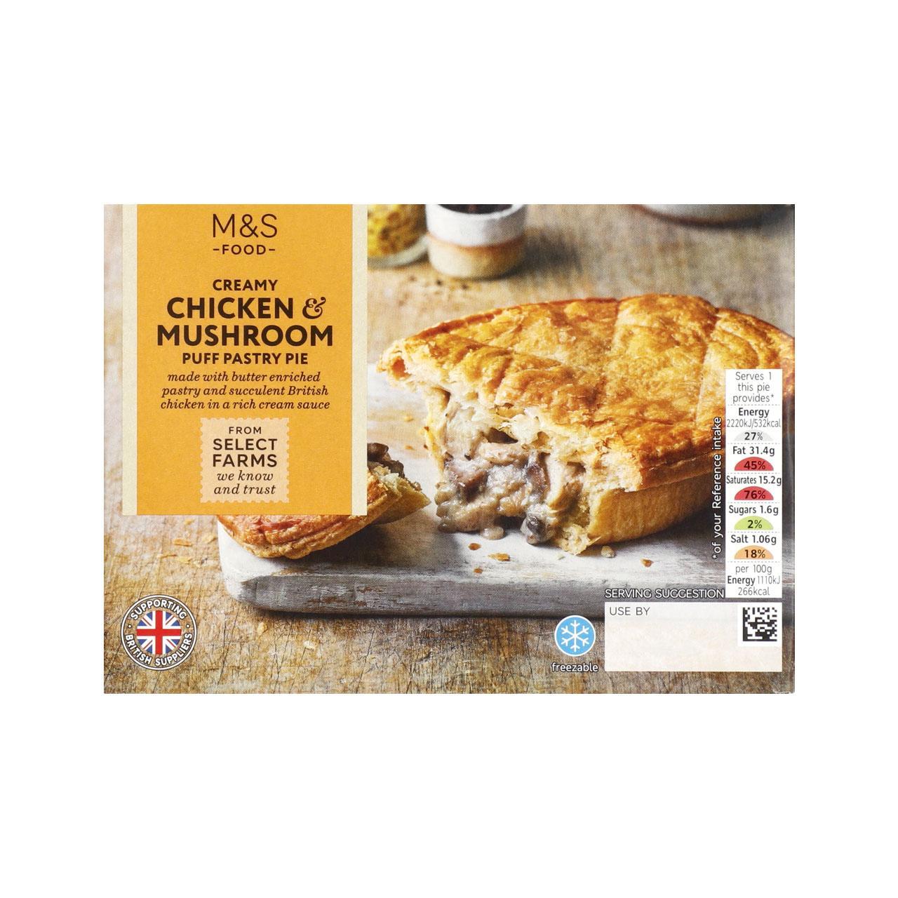 M&S Chicken & Mushroom Puff Pastry Pie