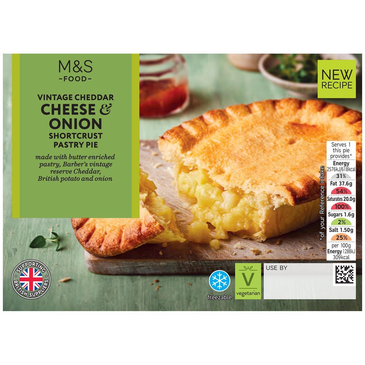 M&S Cheddar Cheese & Onion Shortcrust Pastry Pie