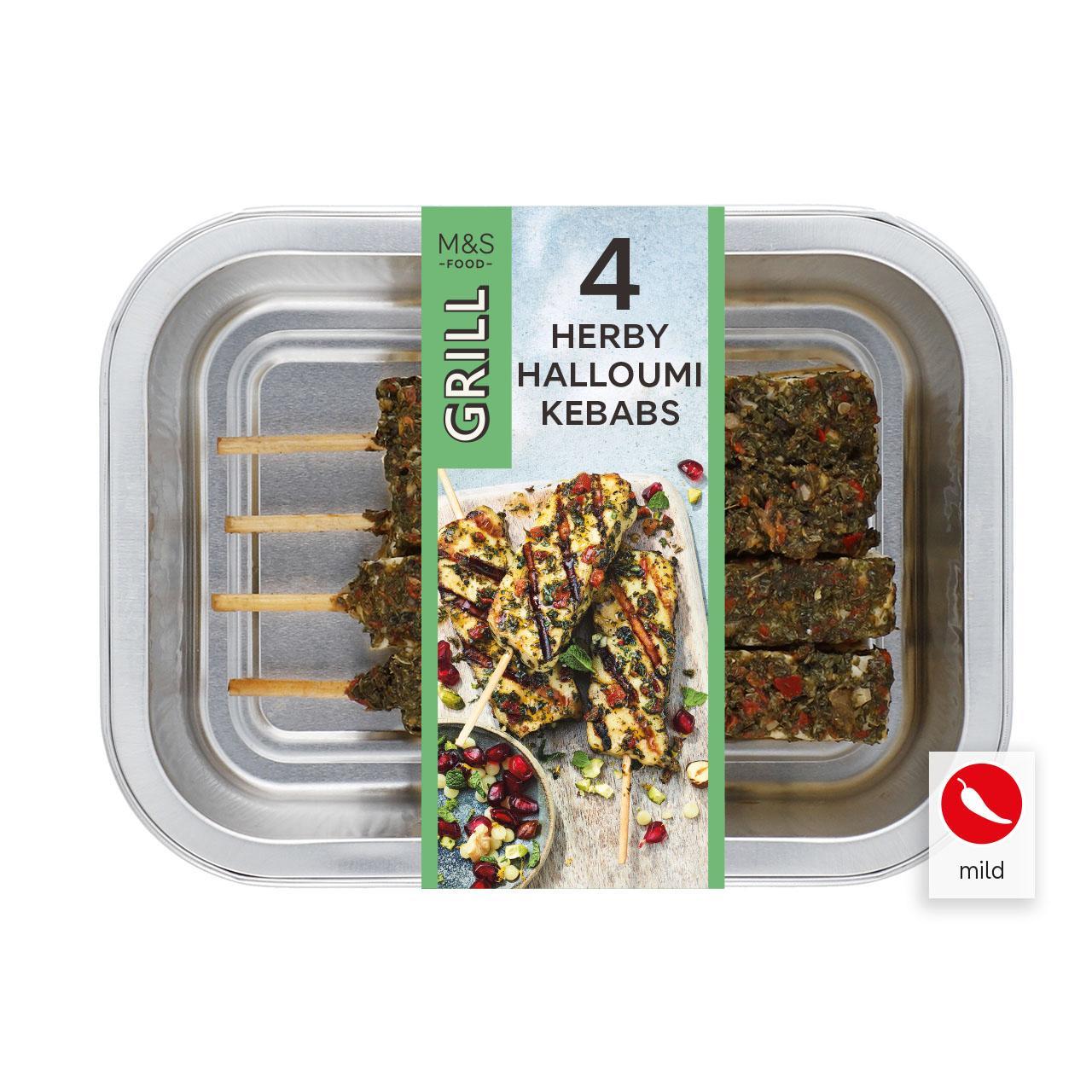 M&S The Grill 4 Halloumi Kebabs