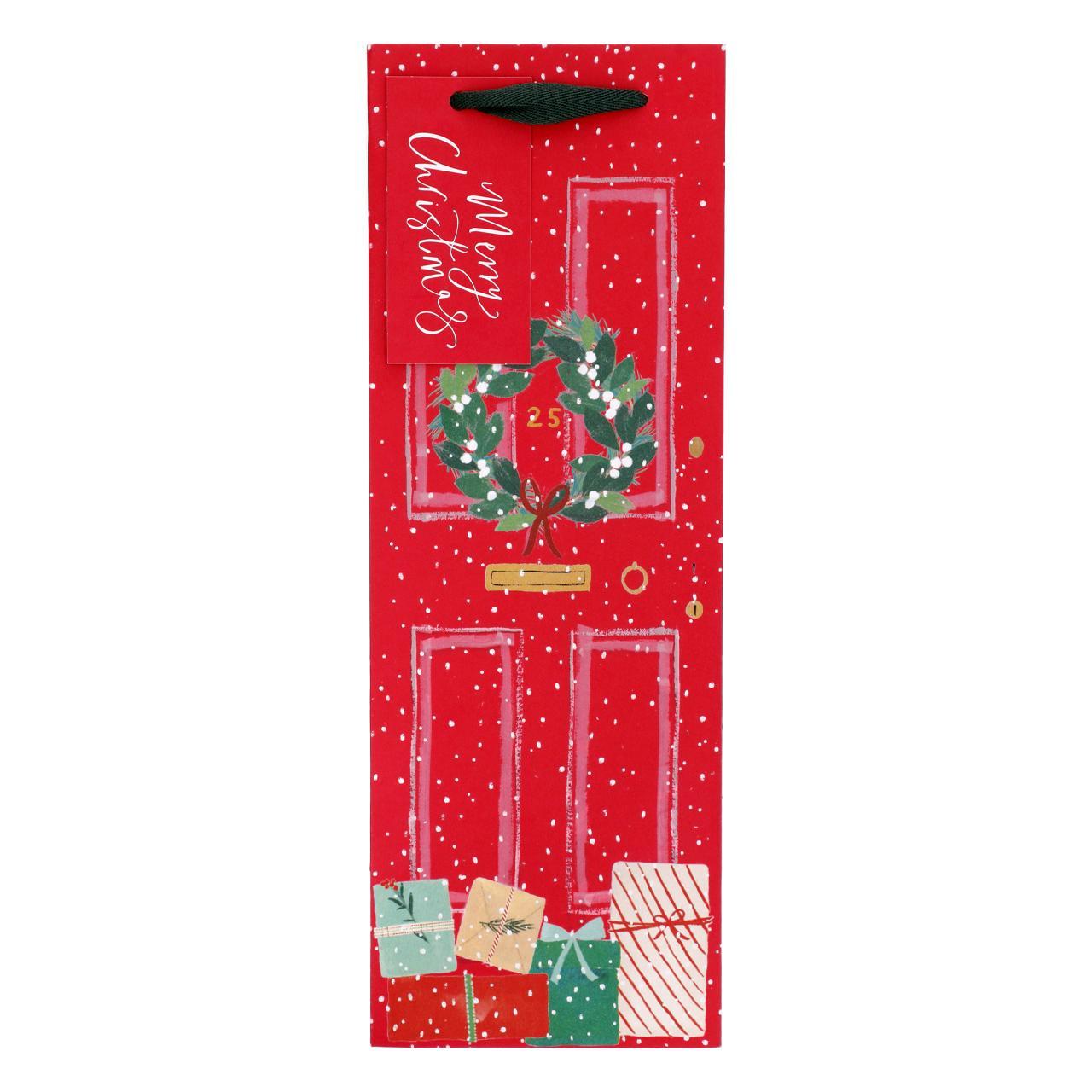 M&S Festive Wreath Bottle Bag