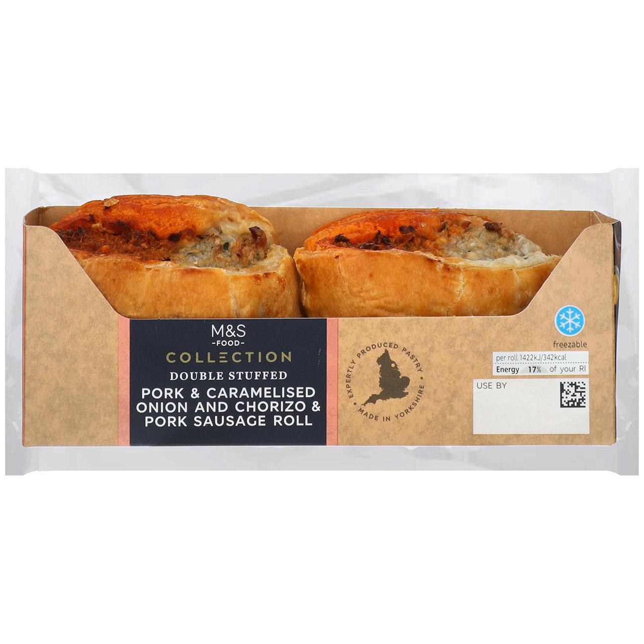 M&S Pork & Caramelised Onion and Chorizo & Pork Sausage Roll