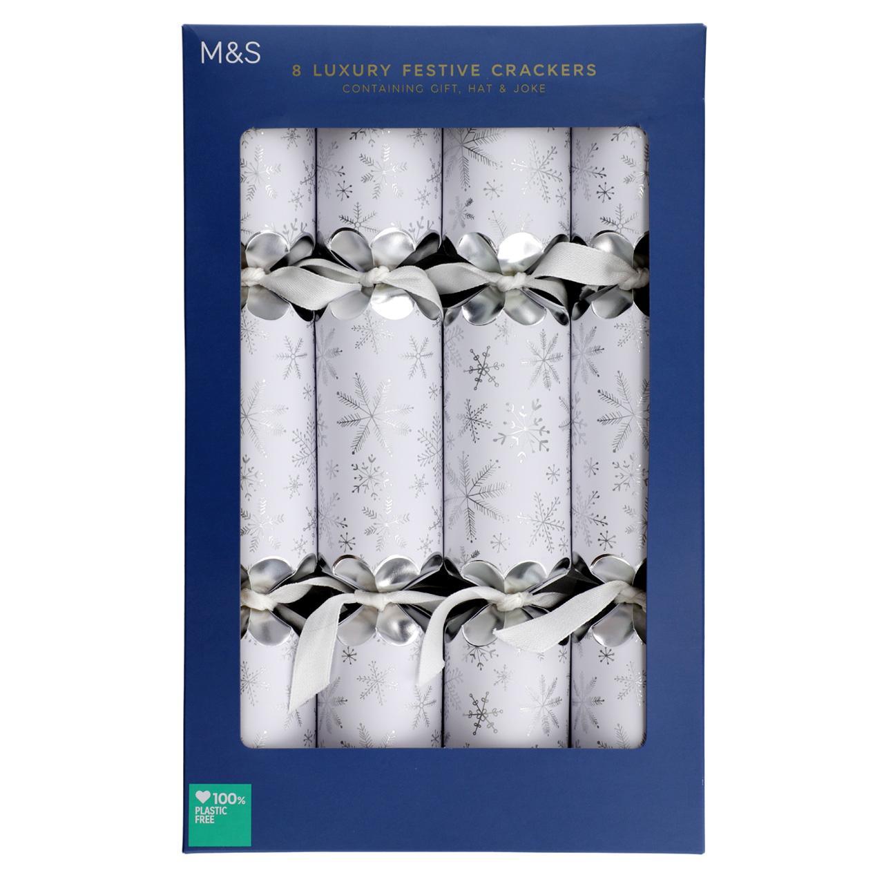 M&S Luxury Silver Christmas Crackers