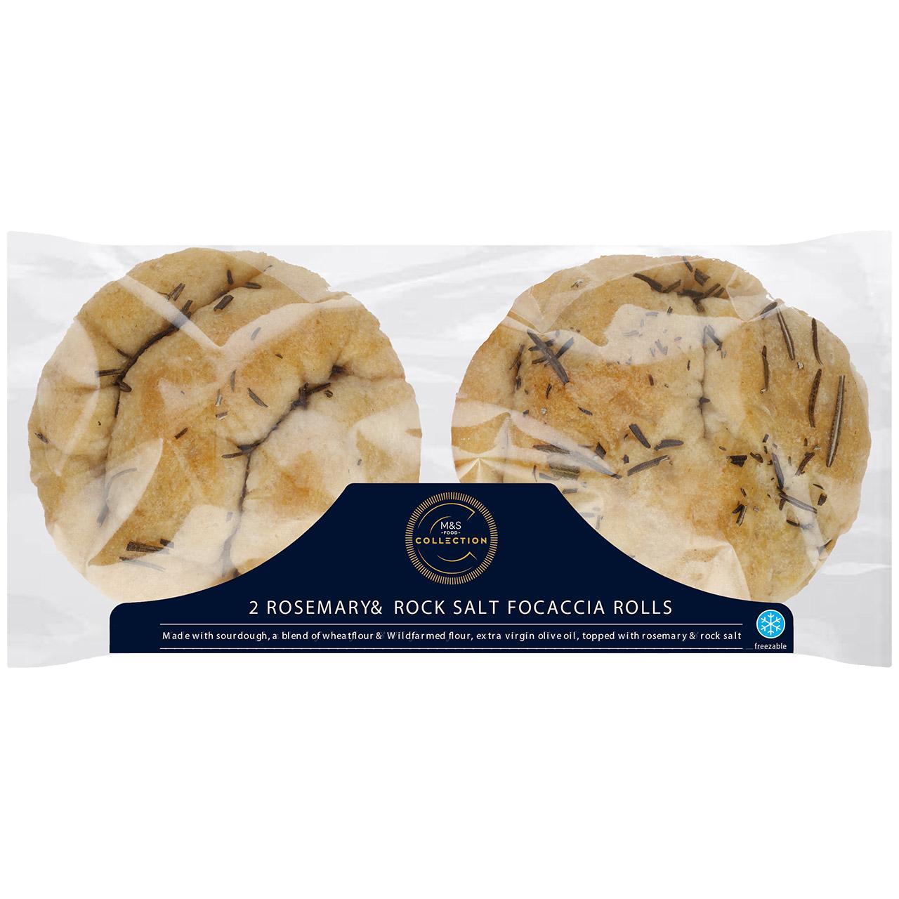 M&S Rosemary & Rock Salt Focaccia Rolls