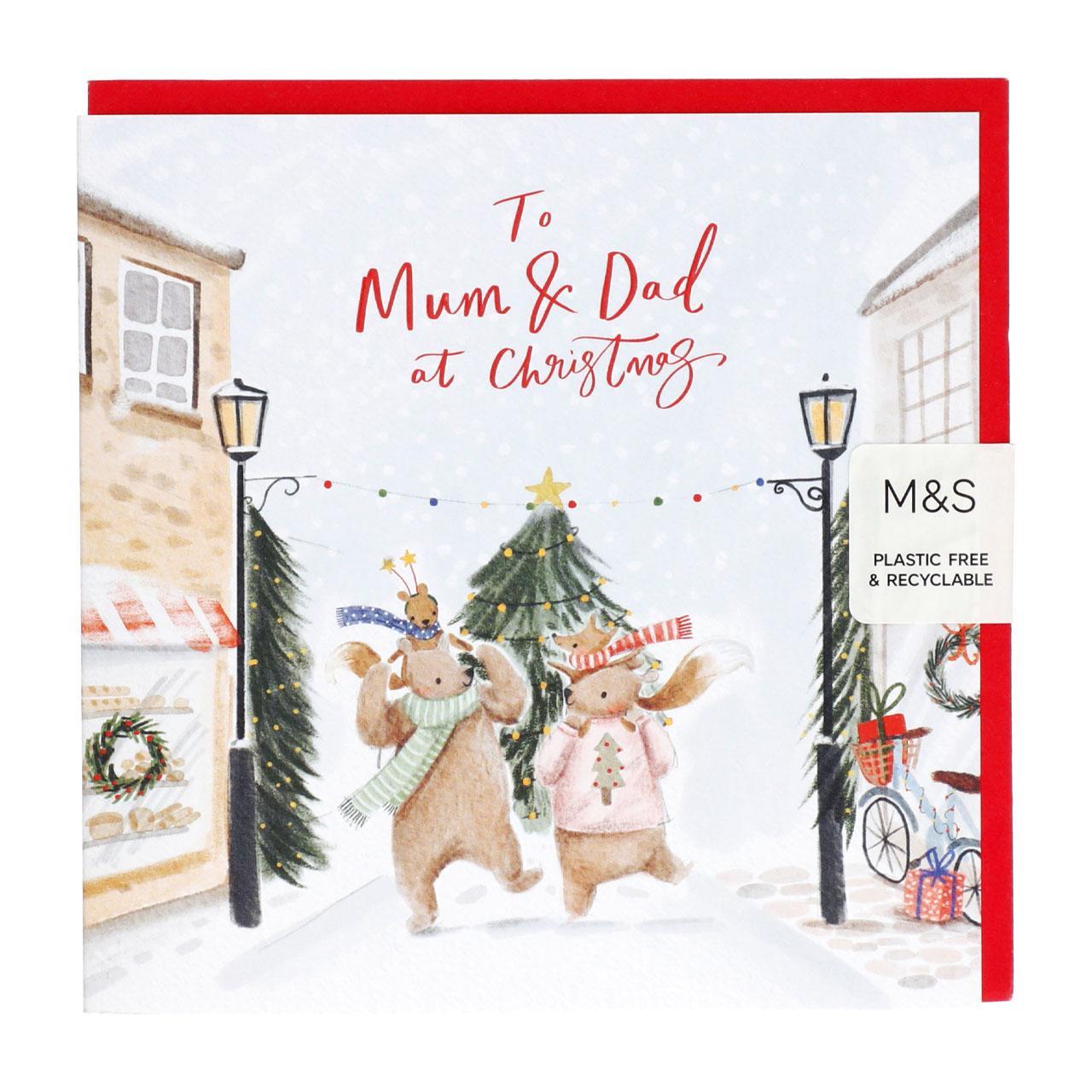 M&S Mum & Dad Bears Christmas Card