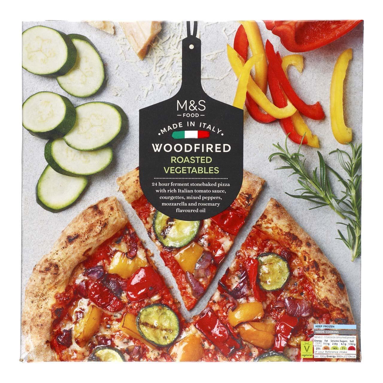 M&S Stonebaked Woodfired Roasted Vegetable Pizza Frozen