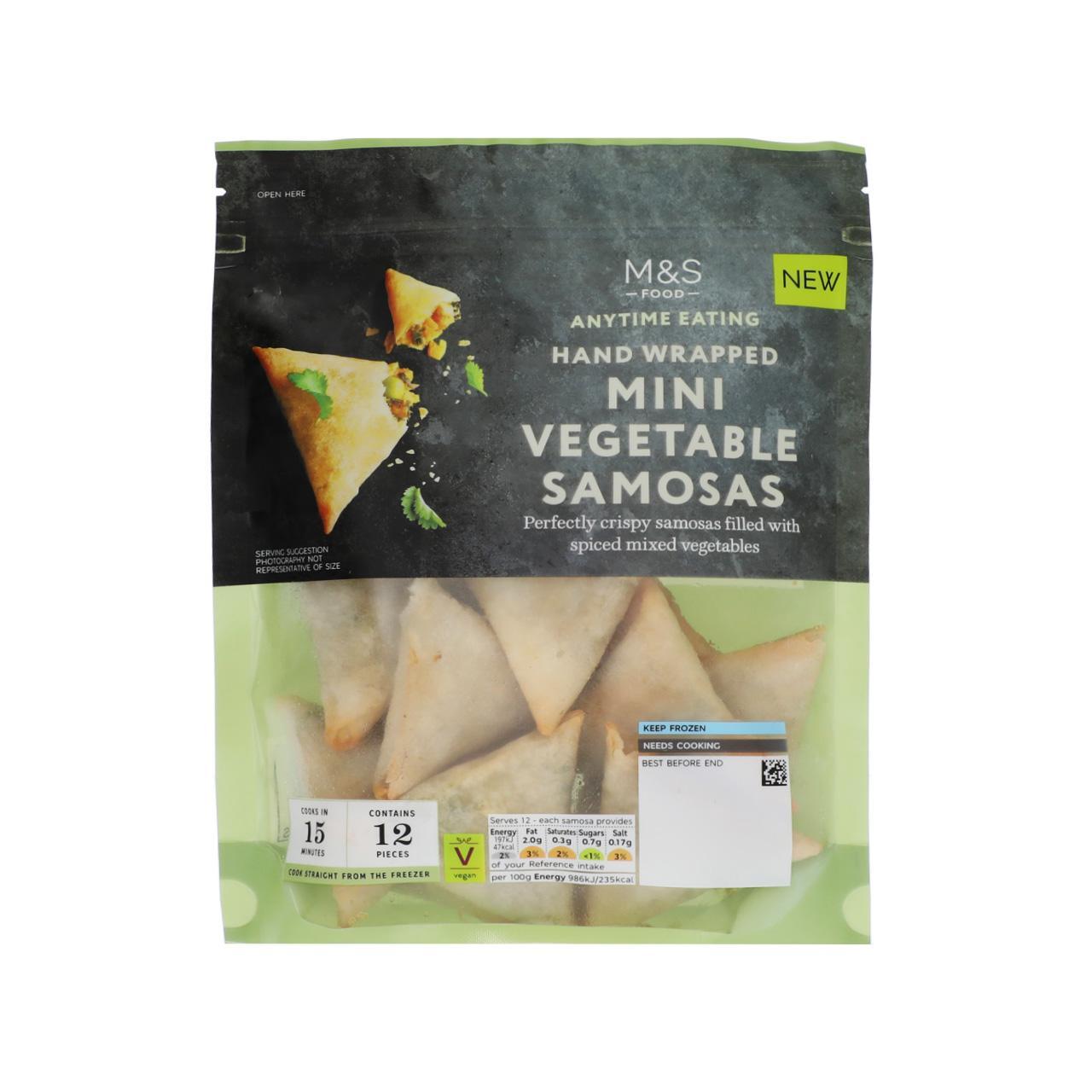 M&S 12 Mini Vegetable Samosas Frozen