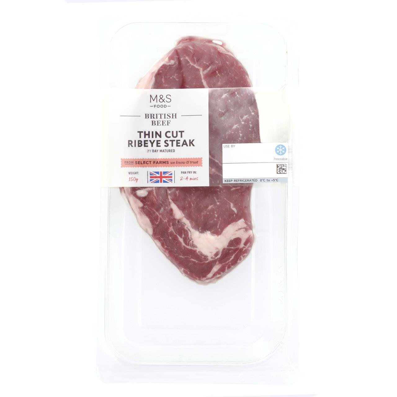 M&S Thin Cut Ribeye Steak