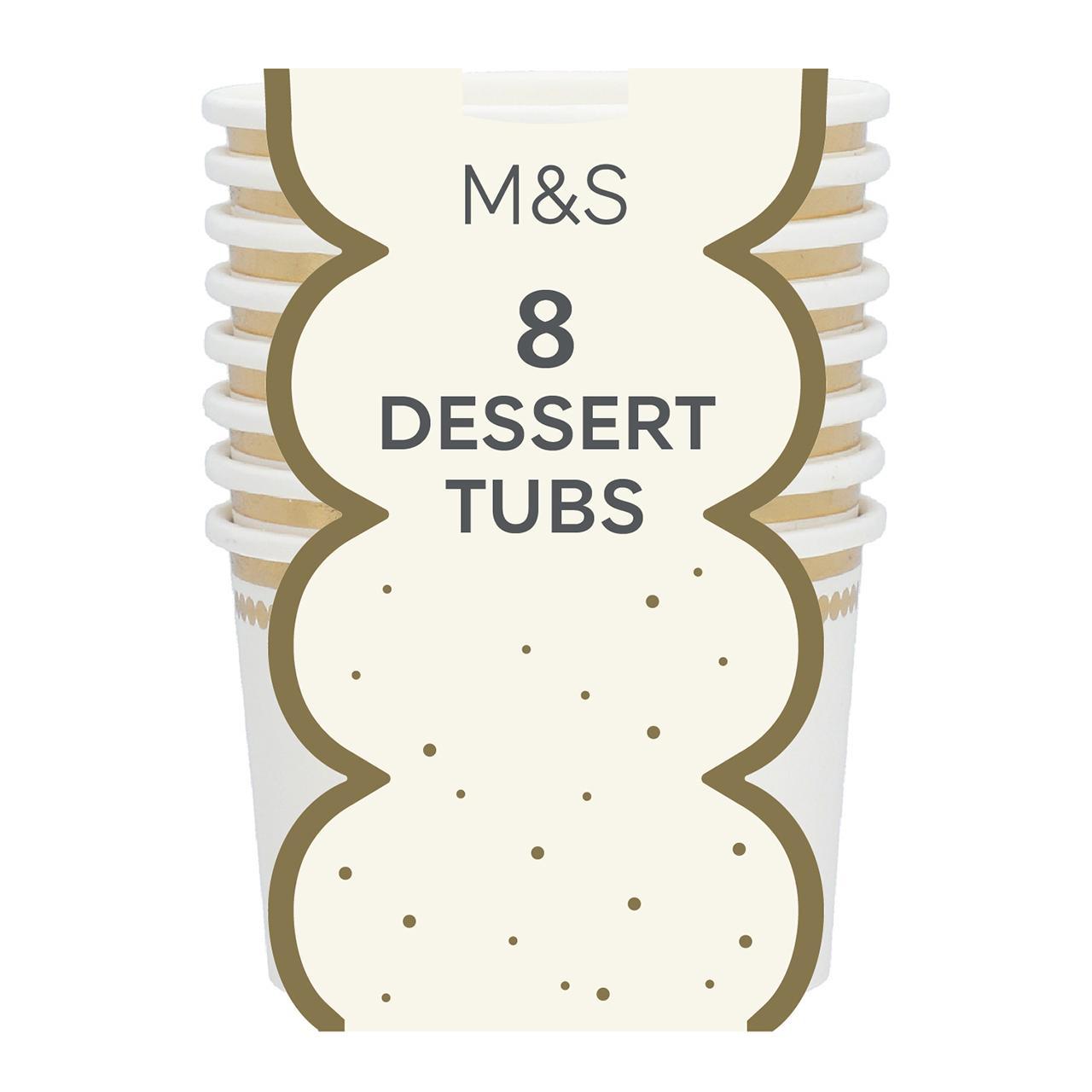 M&S White & Gold Paper Dessert Tubs