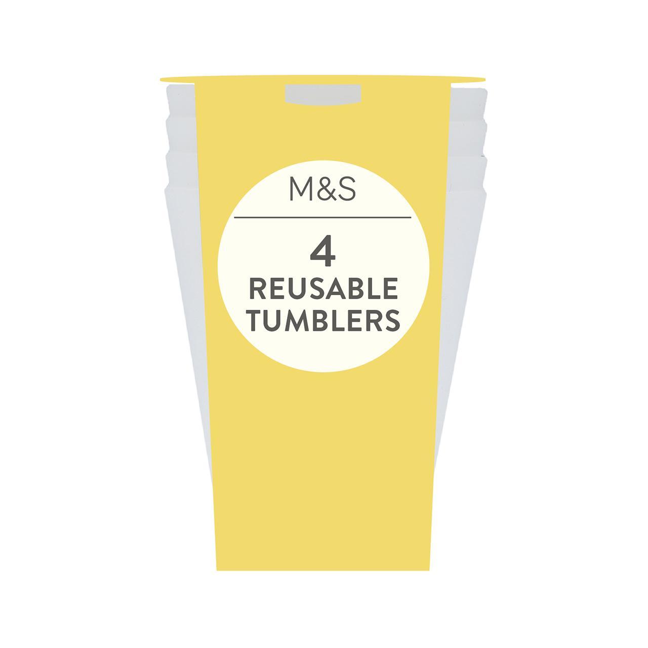 M&S White Reusable Picnic Tumblers