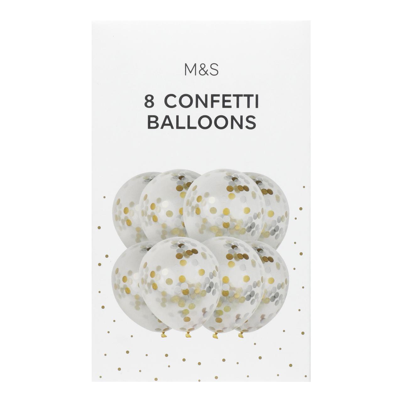 M&S Gold & Silver Confetti Balloons