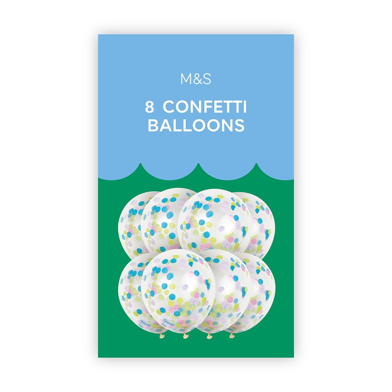 M&S 8 Confetti Balloons