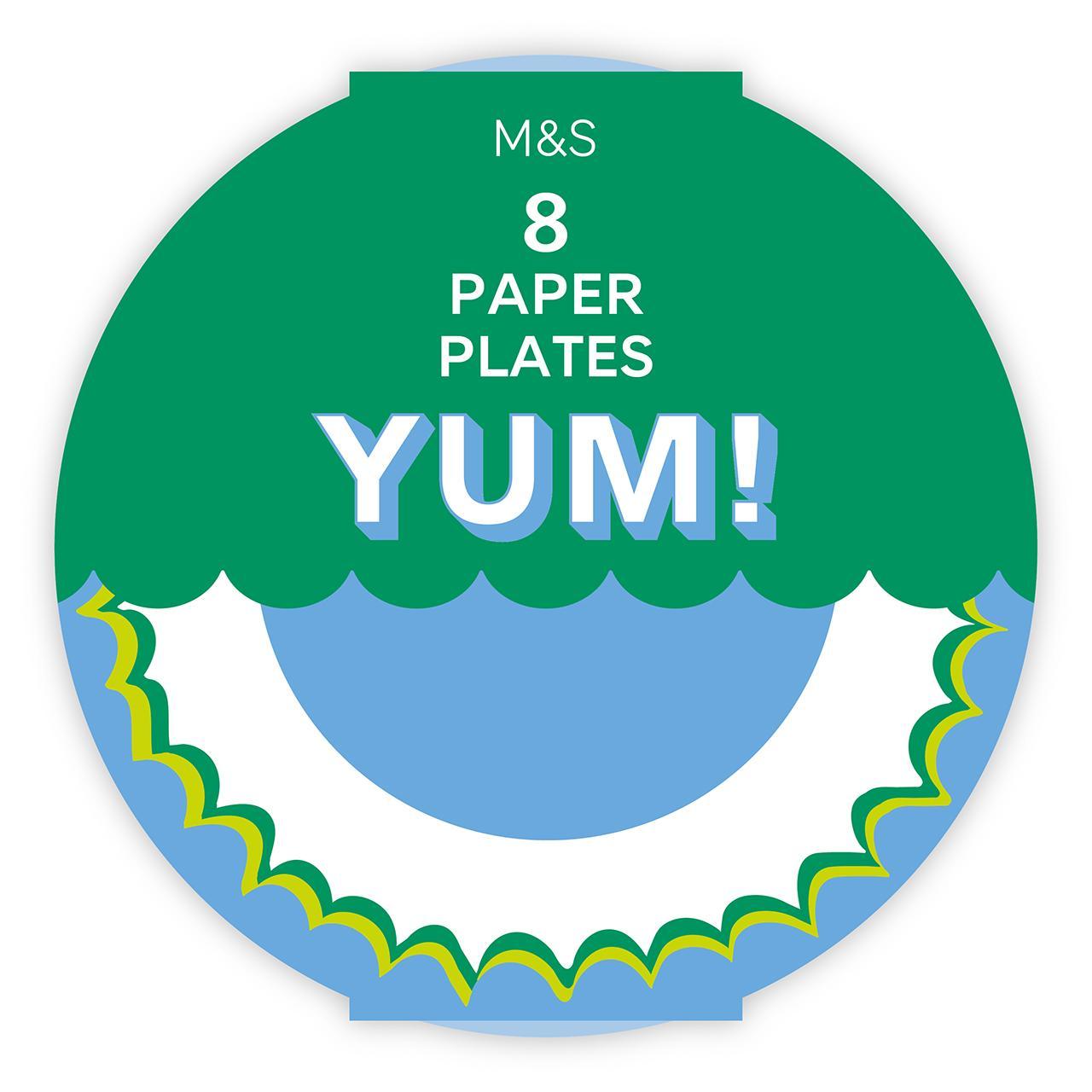 M&S Blue Paper Party Plates