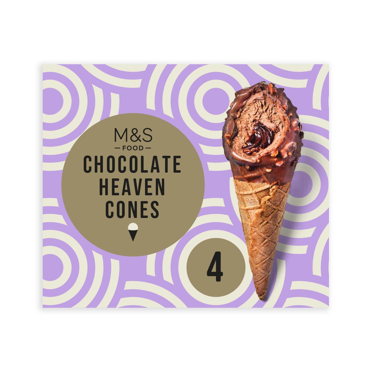 M&S 4 Chocolate Heaven Cones