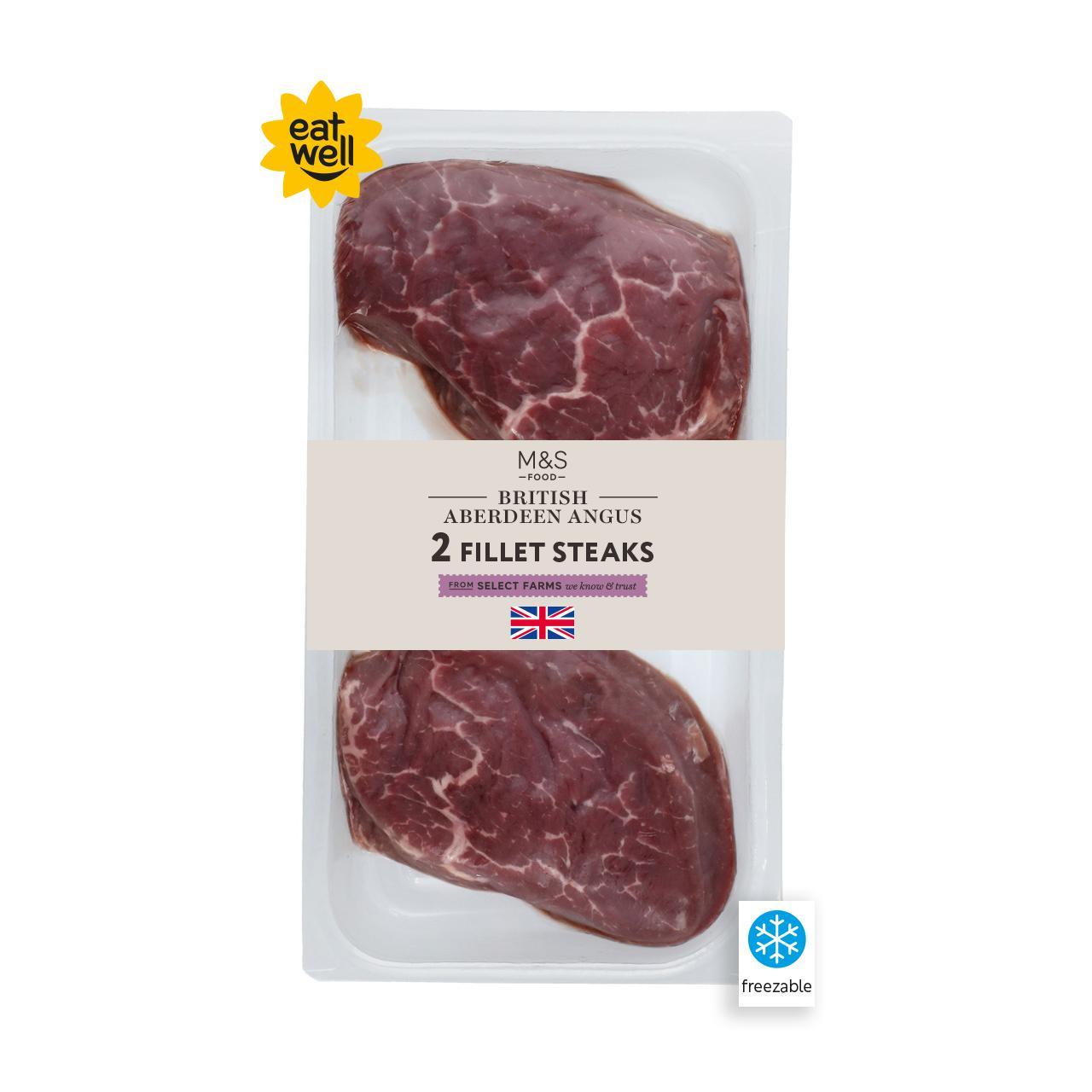 M&S 2 Aberdeen Angus Fillet Steaks