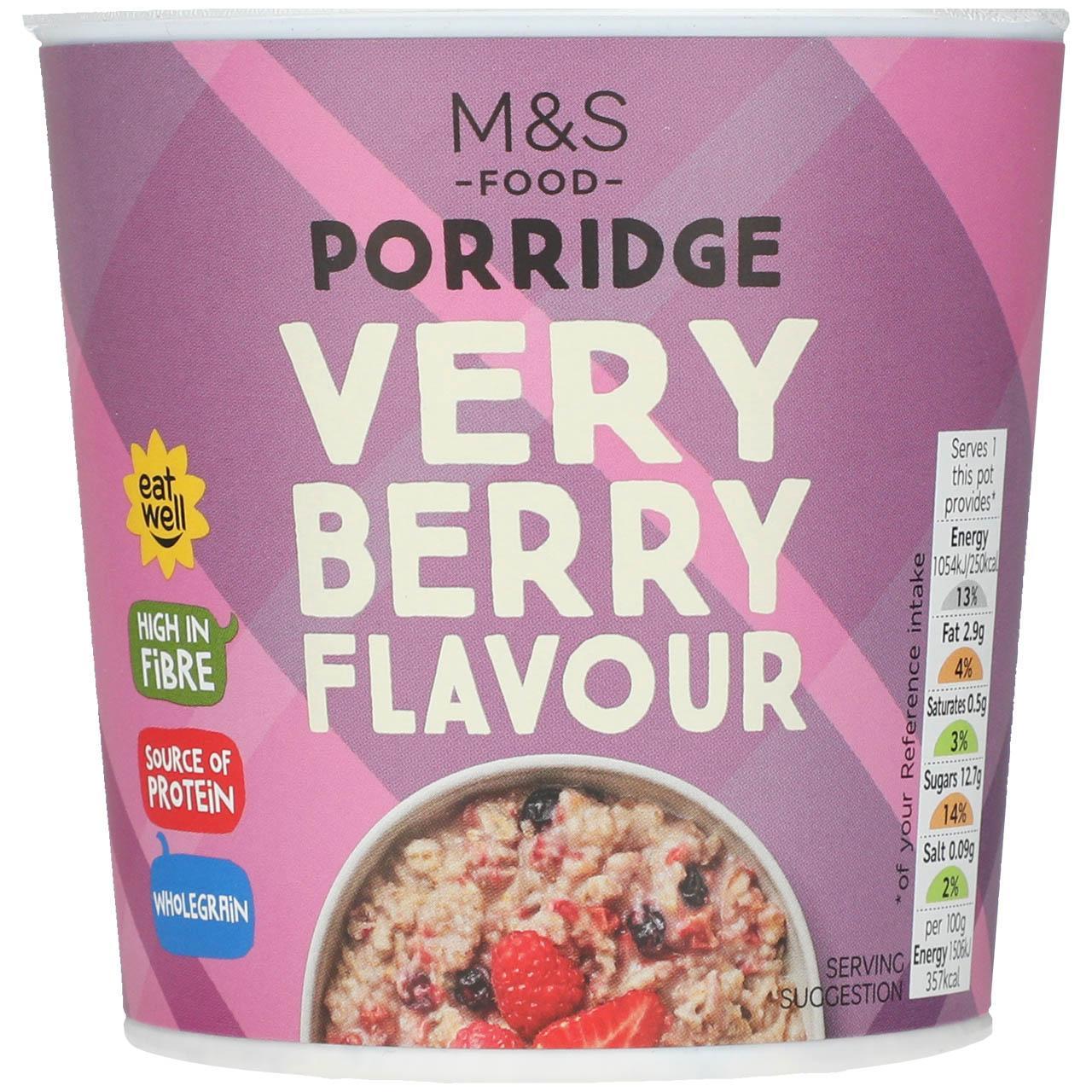 M&S Very Berry Flavour Porridge Pot