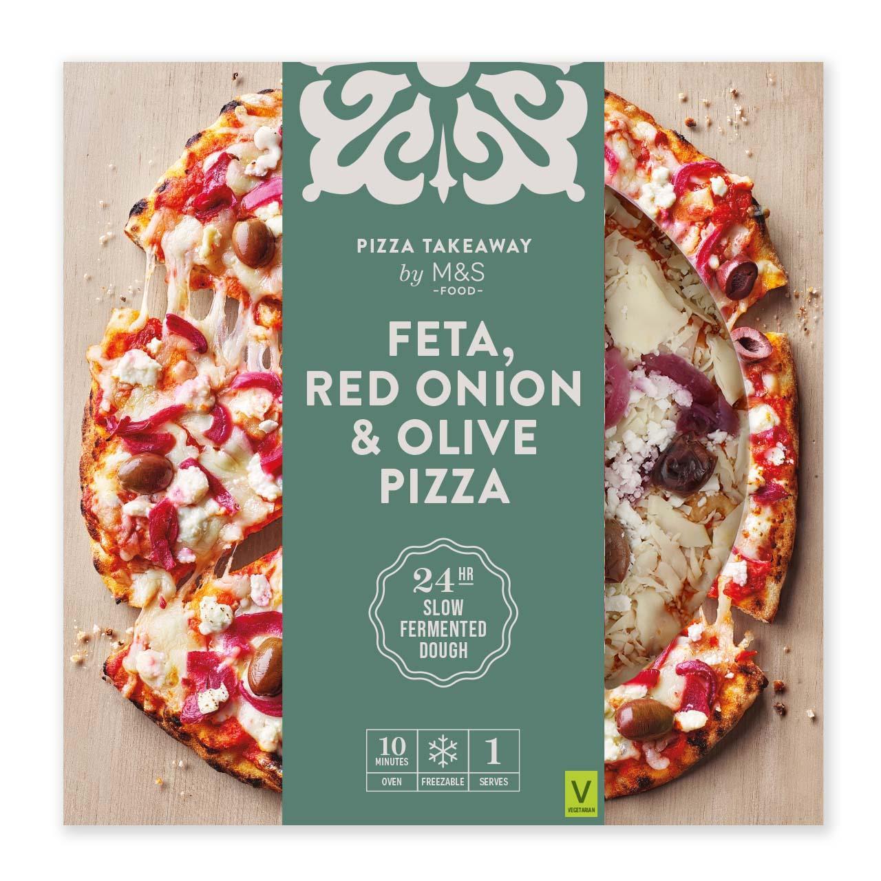 M&S Feta, Red Onion & Olive Woodfired & Stonebaked Pizza