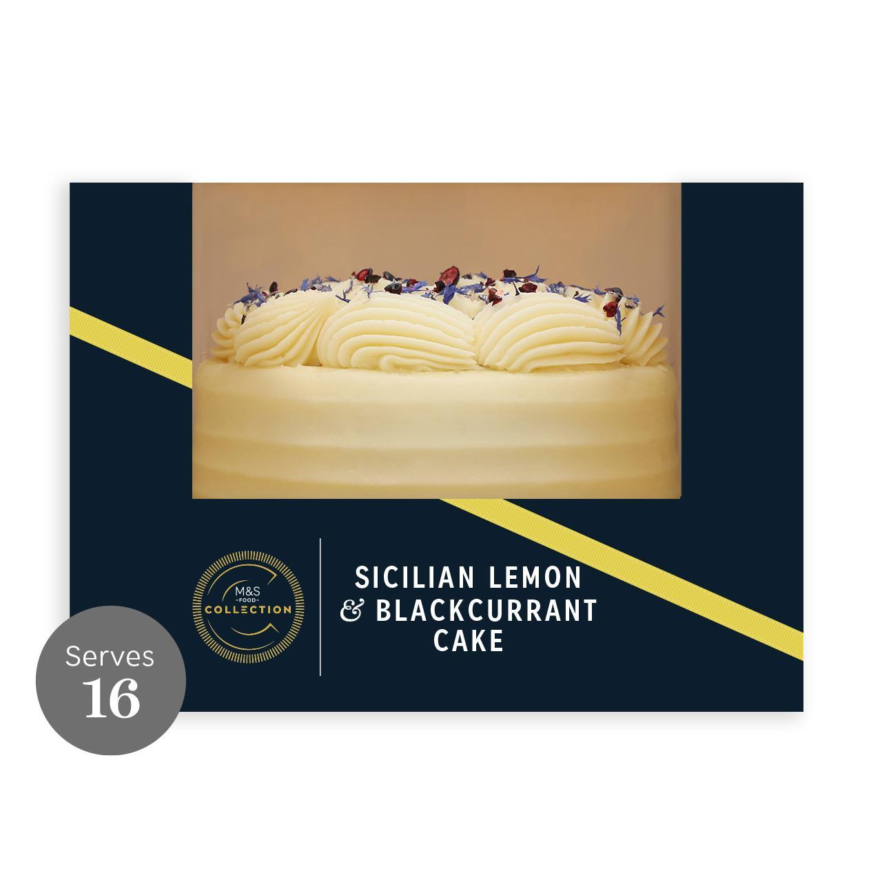 M&S Collection Sicilian Lemon & Blackcurrant Cake