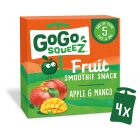 GoGo Squeez Fruit Smoothie Snack Apple & Mango 4x90g