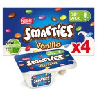 Smarties Vanilla Flavour Yogurt with Mini Smarties 4x107g