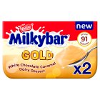 Milkybar Gold White Chocolate Caramel Dairy Dessert 2x65g