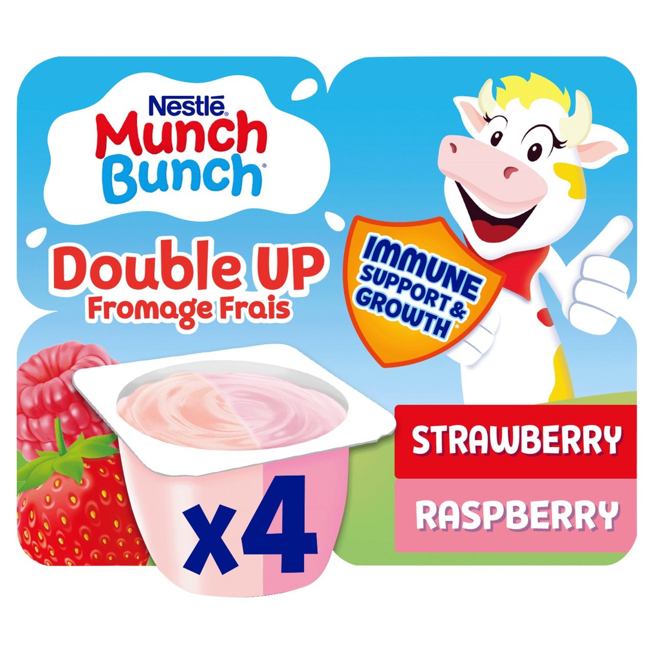 Munch Bunch Double Up Strawberry & Raspberry Yogurts