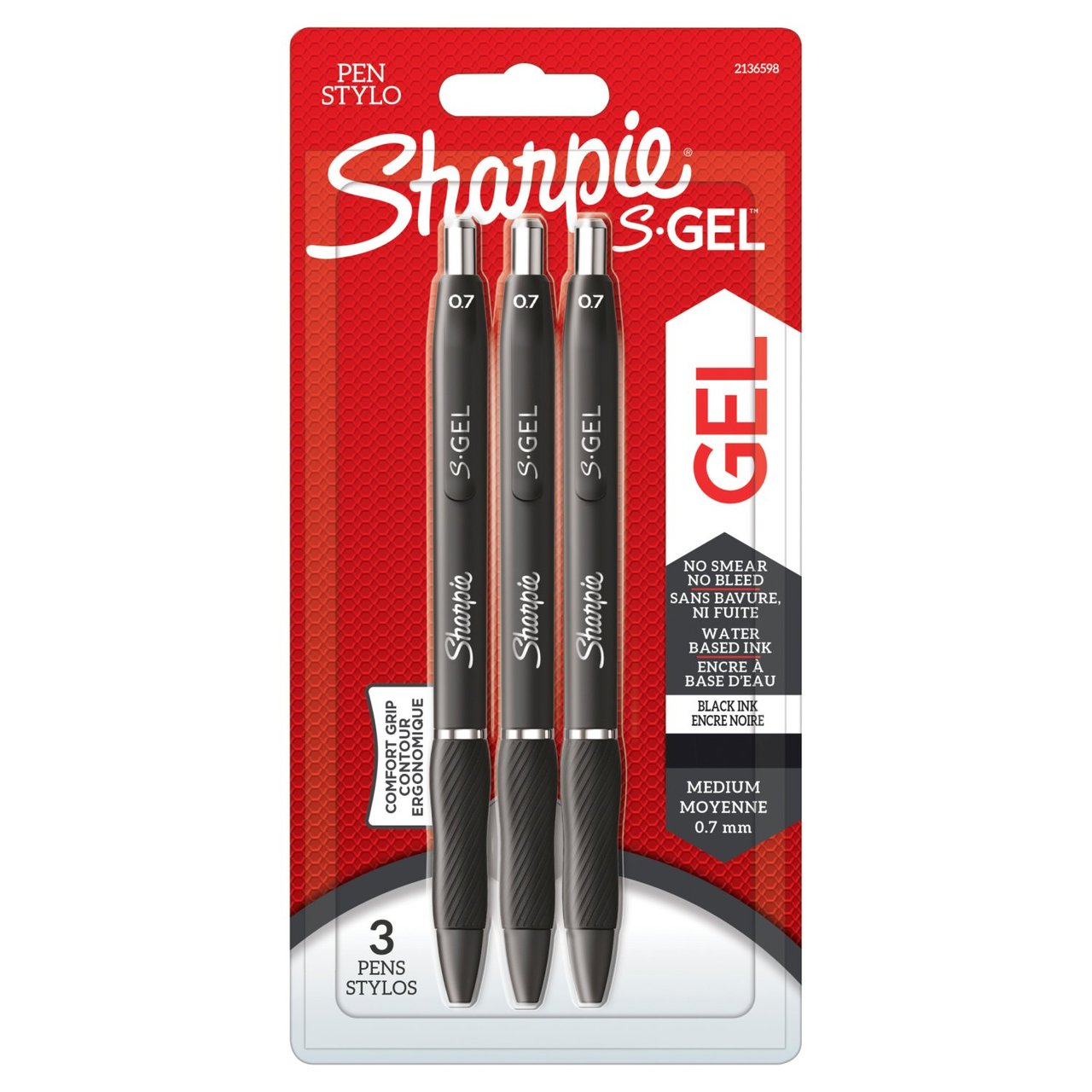 Sharpie S Black Gel Pens - 3 Pack