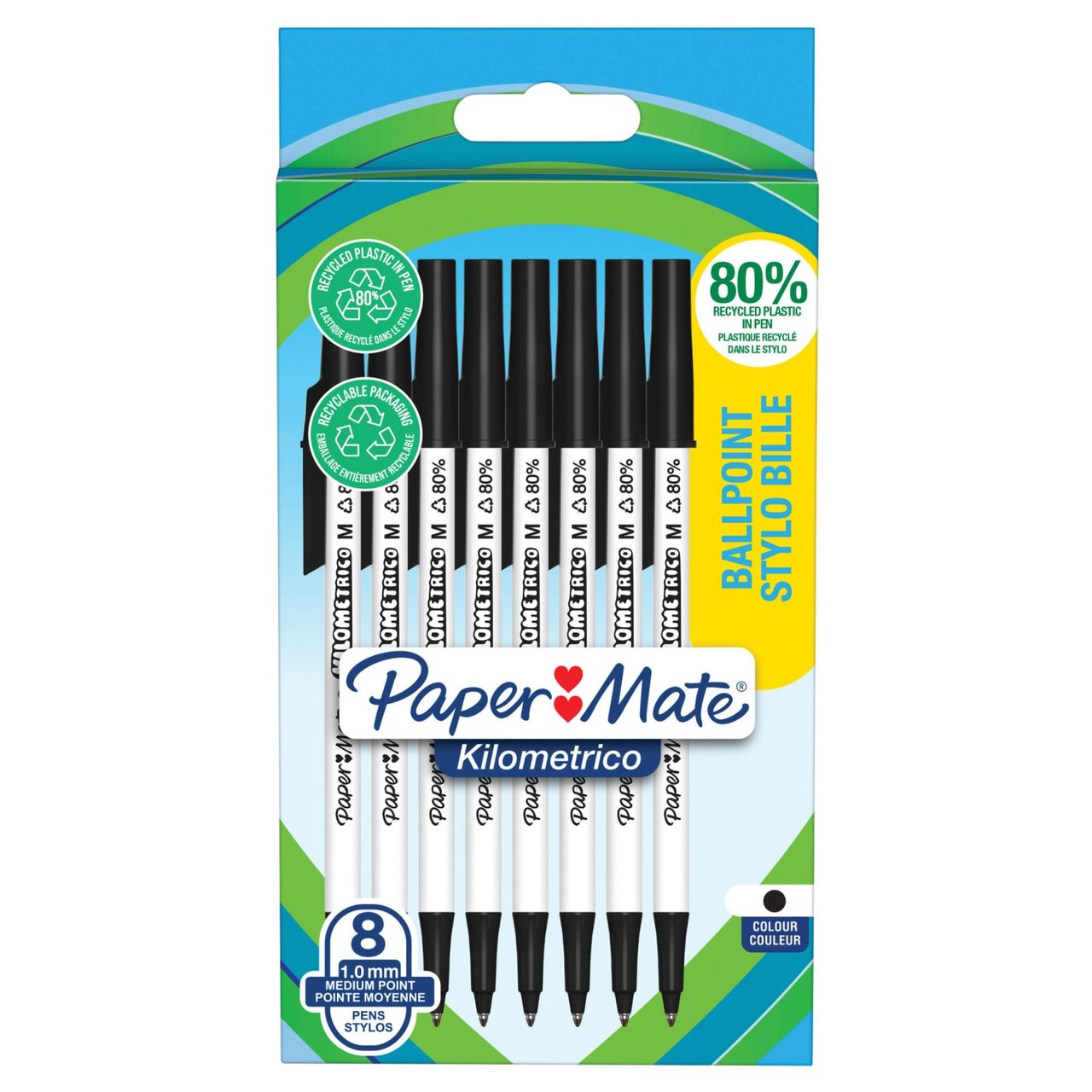 Paper Mate Kilometrico Black Ballpoint Pens